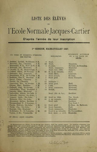 Cover for Liste des eleves