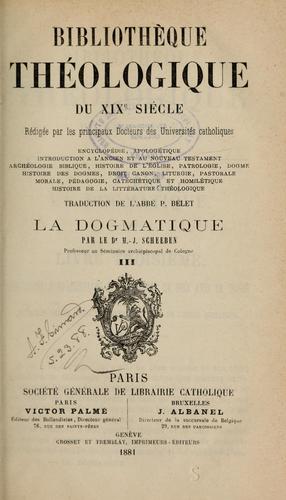 Cover for La Théologie dogmatique
