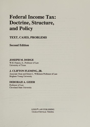 Cover for Federal income tax