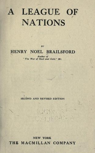 Cover for A league of nations