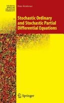 Cover for Stochastic ordinary and stochastic partial differential equations