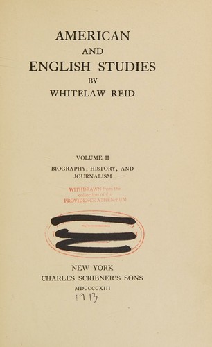Cover for American and English studies