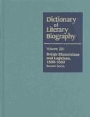 Cover for British Rhetoricians and Logicians, 1500-1660