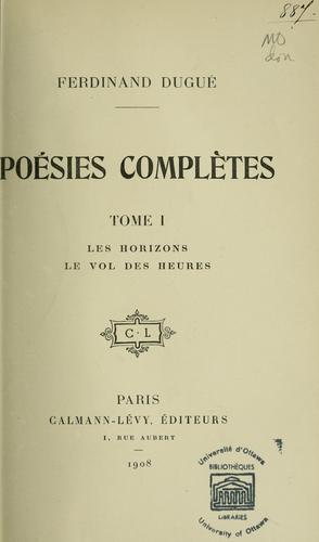 Cover for Poésies complètes