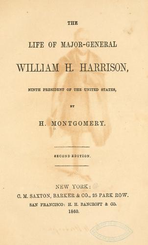 Cover for The life of Major-General William H. Harrison ...