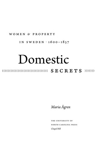 Cover for Domestic secrets