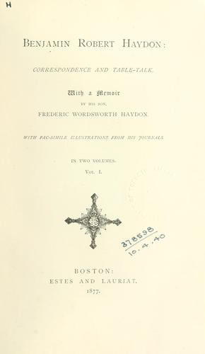 Cover for Correspondence and table-talk