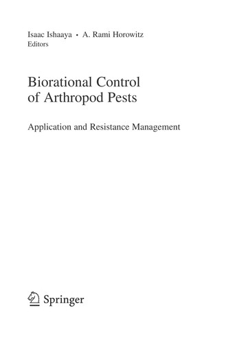 Cover for Biorational control of arthropod pests