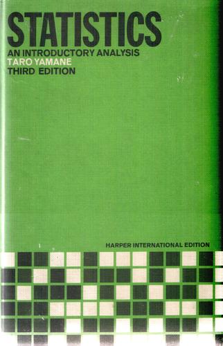 Cover for Statistics: an introductory analysis.