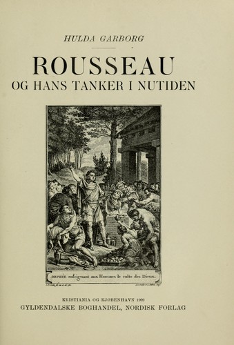 Cover for Rousseau og hans tanker i nutiden.