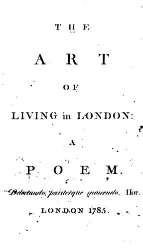 Cover for The art of living in London, a poem [by J. Smith].