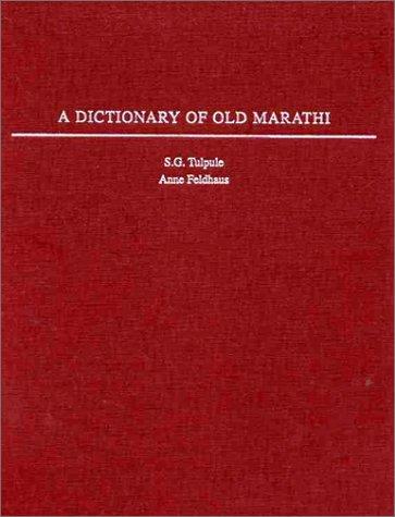 Cover for A dictionary of Old Marathi