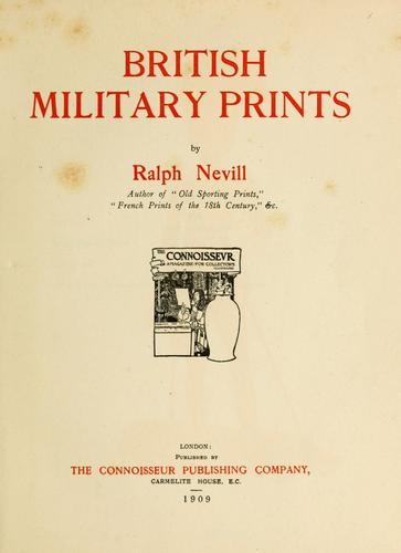 Cover for British military prints