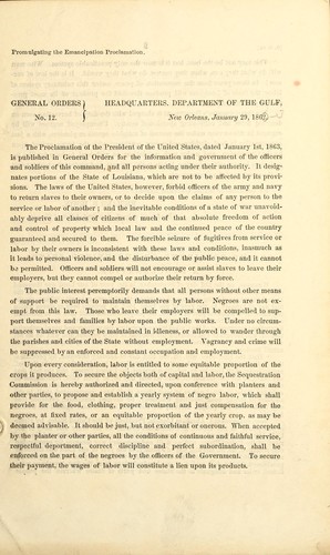 Cover for General orders