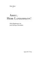 Cover for Adieu, Herr Landammann!