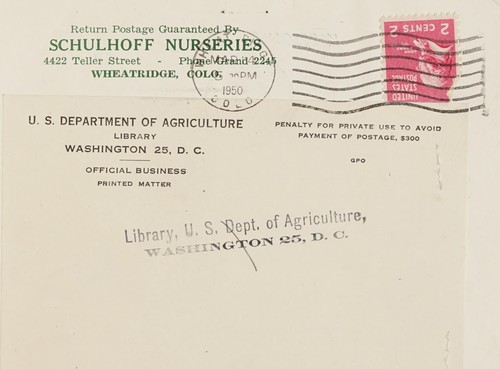 Cover for Spring 1950 price list