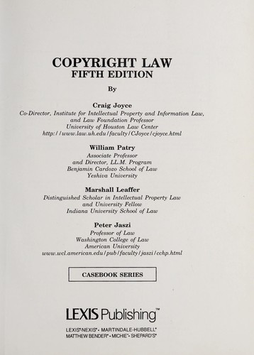 Cover for Copyright law