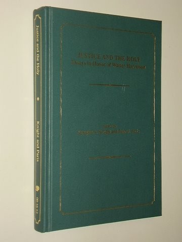 Cover for Justice and the holy