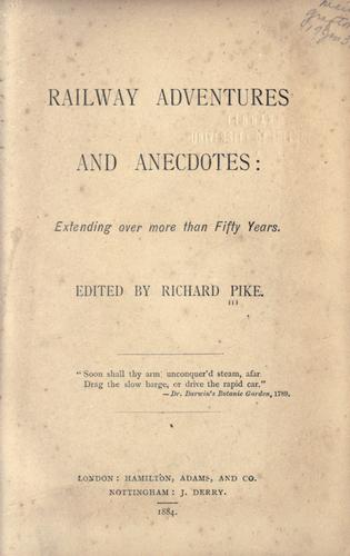 Cover for Railway adventures and anecdotes