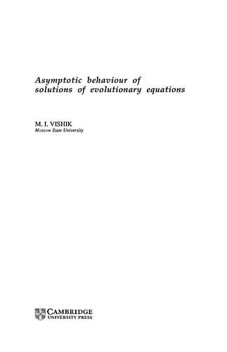 Cover for Asymptotic Behaviour of Solutions of Evolutionary Equations