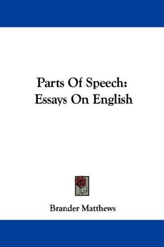 Cover for Parts Of Speech