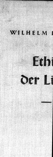 Cover for Ethik der Liebe