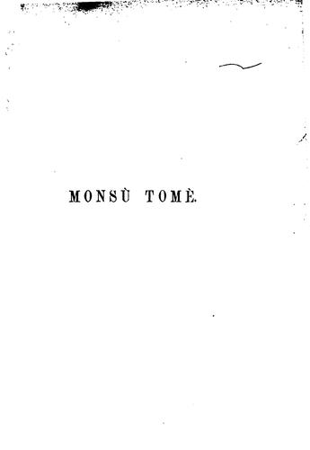 Cover for Monsù Tomè: racconto