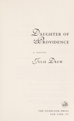 Cover for Daughter of providence