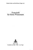 Cover for Festschrift für Heinz Wissemann