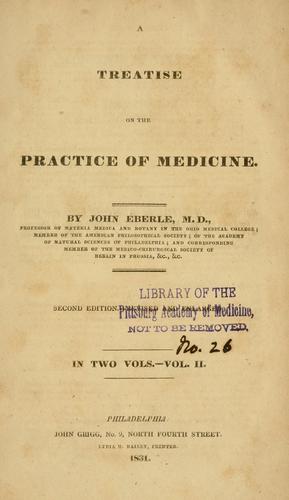 Cover for A treatise on the practice of medicine
