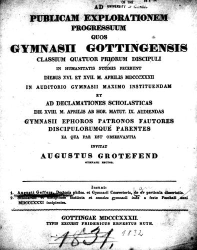Cover for De ['án] particula dissertatio