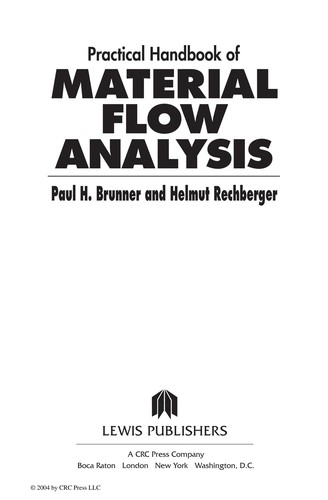 Cover for Practical handbook of material flow analysis