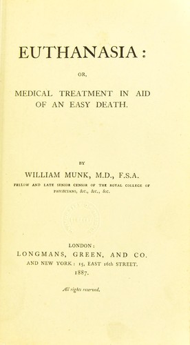 Cover for Euthanasia