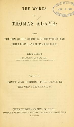 Cover for The works of Thomas Adams