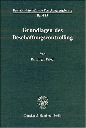 Cover for Grundlagen des Beschaffungscontrolling