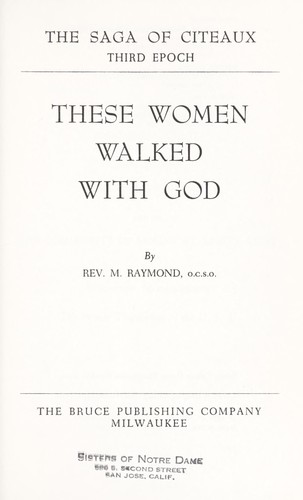 Cover for These women walked with God.