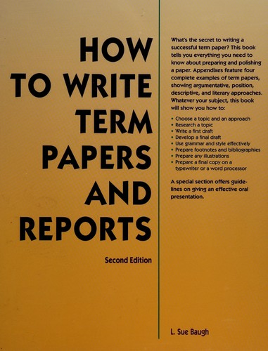 Cover for How to write term papers and reports
