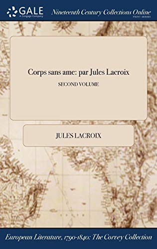 Cover for Corps sans ame