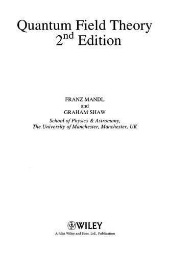 Cover for Quantum Field Theory