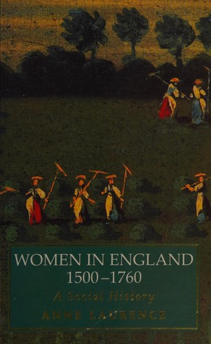Cover for Women in England, 1500-1760