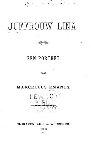 Cover for Juffrouw Lina: een portret