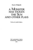 Cover for A monster has stolen the sun, and other plays