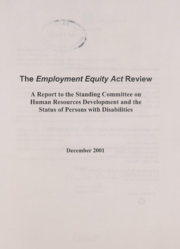Cover for The Employment Equity Act review