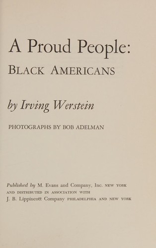 Cover for A proud people