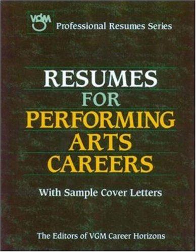 Cover for Resumes for Performing Arts