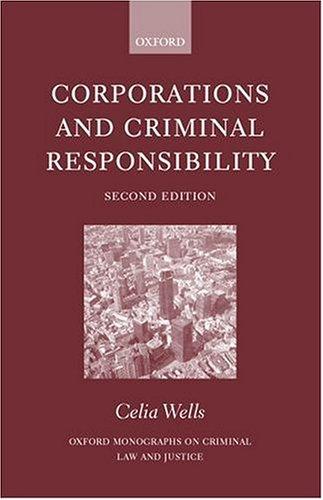 Cover for Corporations and criminal responsibility