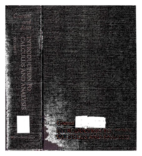 Cover for Introduction to calculus and analysis