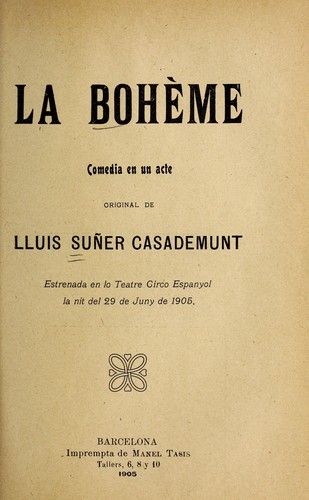 Cover for La bohe  me