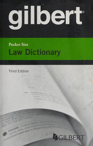 Cover for Gilbert Pocket Size Law Dictionary