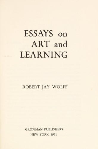 Cover for On Art and Learning